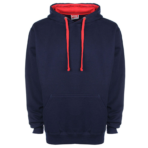 H162 FDM Unisex Contrast Hoodie