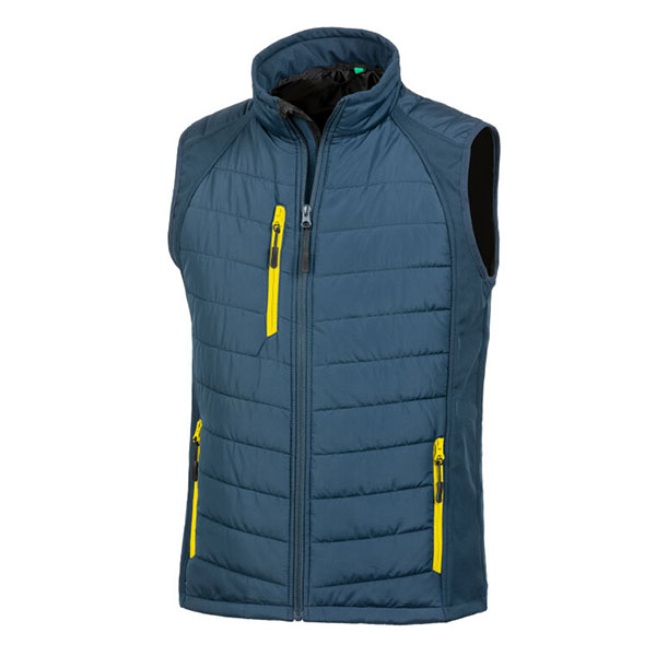 Q157 Result Recycled Compass Padded Softshell Gilet