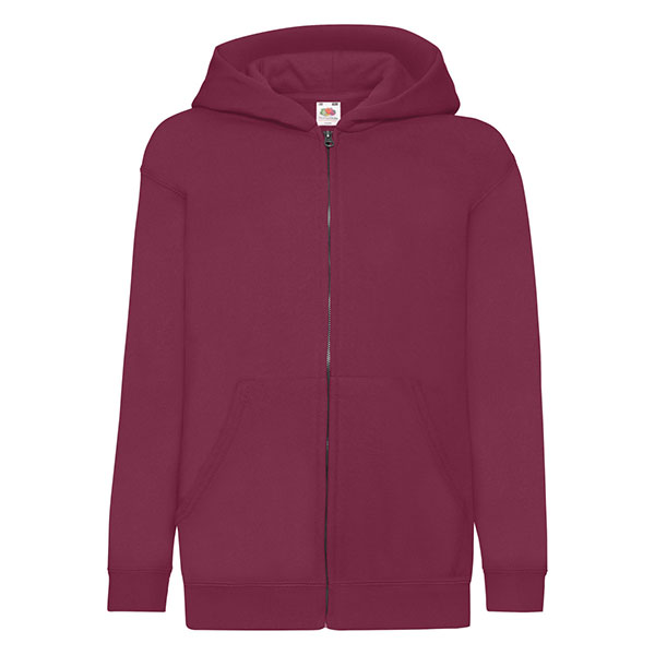 K163 Fruit of the Loom Kids Classic Hooded Sweat Jacket