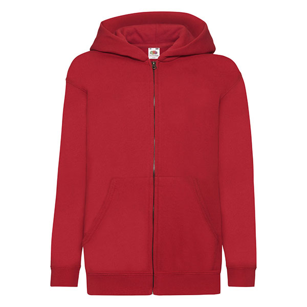 K163 Fruit of the Loom Kids Classic Hooded Sweat Jacket