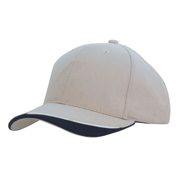 H153 Brushed Heavy Cotton 6 Panel Baseball Cap