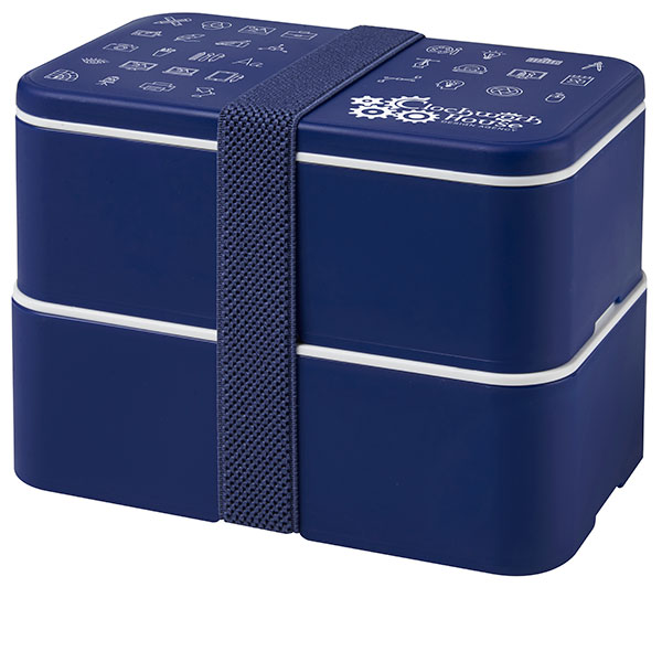 N054 MIYO Eco Lunch Box - Double - Spot Colour