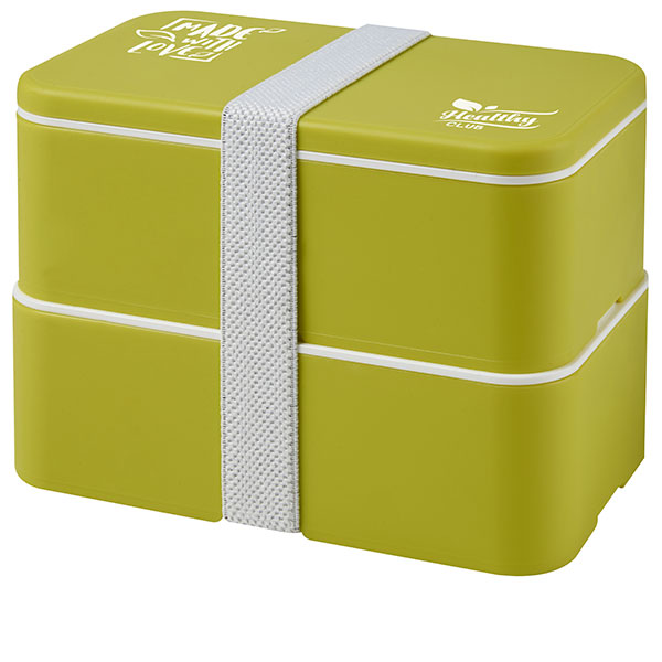 N054 MIYO Eco Lunch Box - Double - Spot Colour