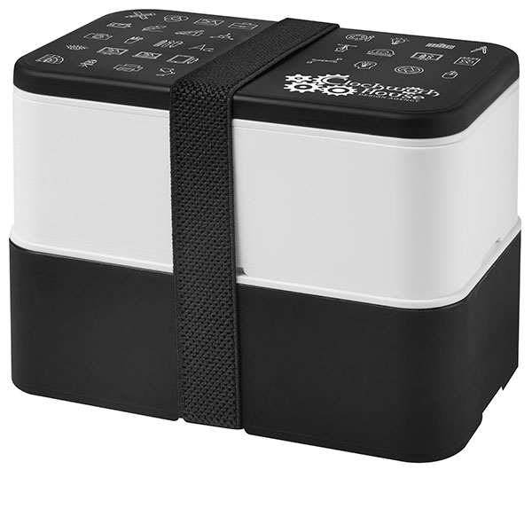 N054 MIYO Eco Lunch Box - Double - Spot Colour