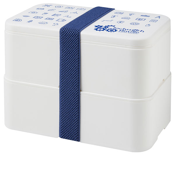 N054 MIYO Eco Lunch Box - Double - Spot Colour