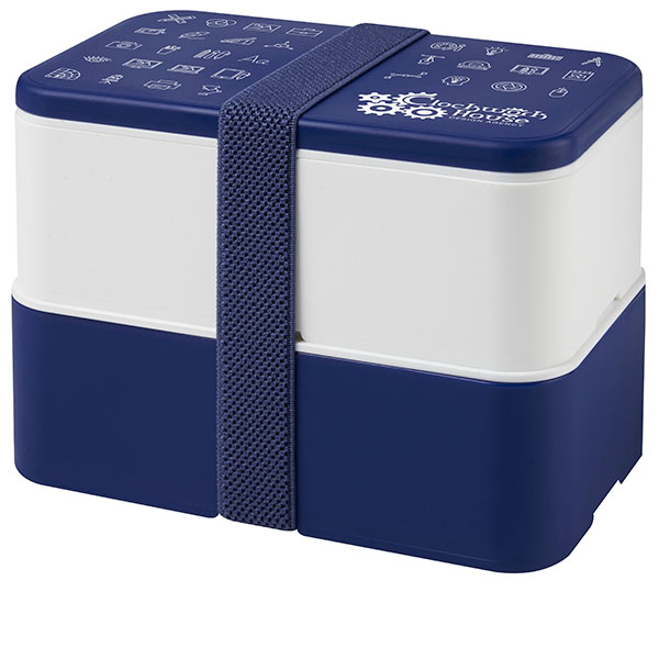 N054 MIYO Eco Lunch Box - Double - Spot Colour