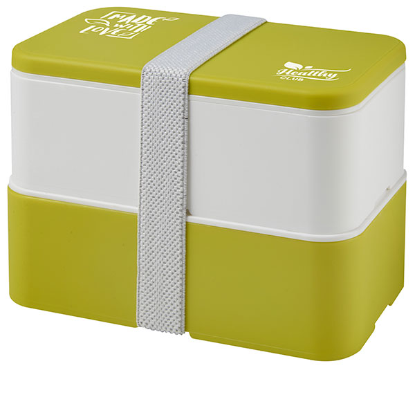 N054 MIYO Eco Lunch Box - Double - Spot Colour