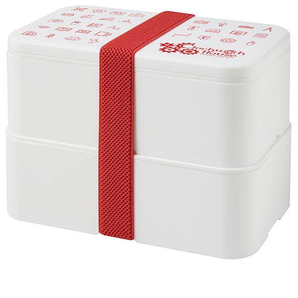 N054 MIYO Eco Lunch Box - Double - Spot Colour