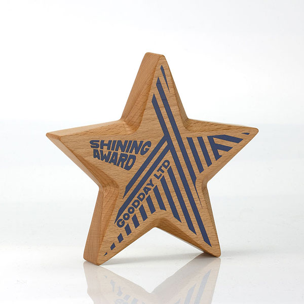 Q096 Solid Beech Faceted Award