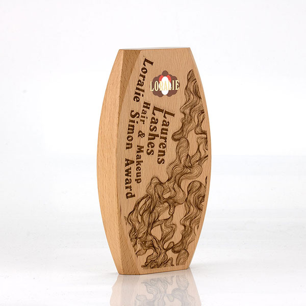 Q096 Solid Beech Faceted Award