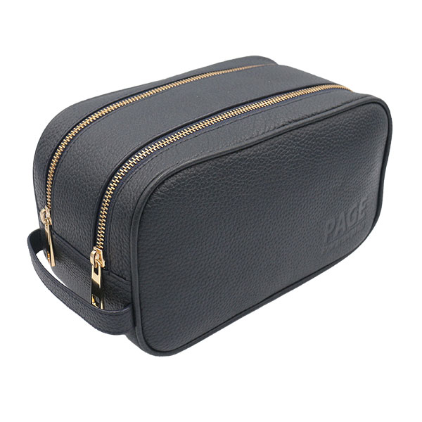 Q035 Pebbled Leather Wash Bag