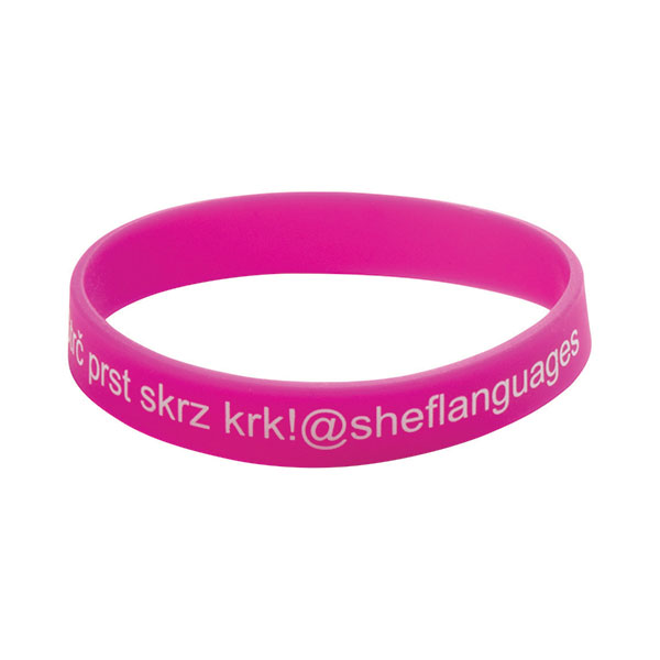 N077 Silicone Screen Printed Wristband