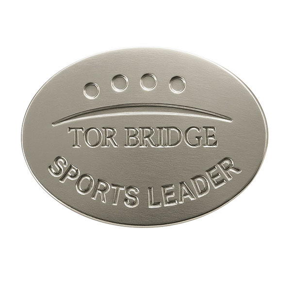 Q075 20mm Metal Relief Nickel Plated Badge
