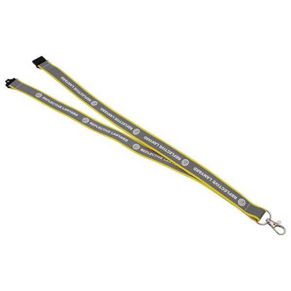 N078 20mm Reflective Flat Polyester Lanyard