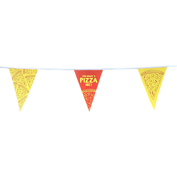 N074 Bunting - White Triangular Pennants