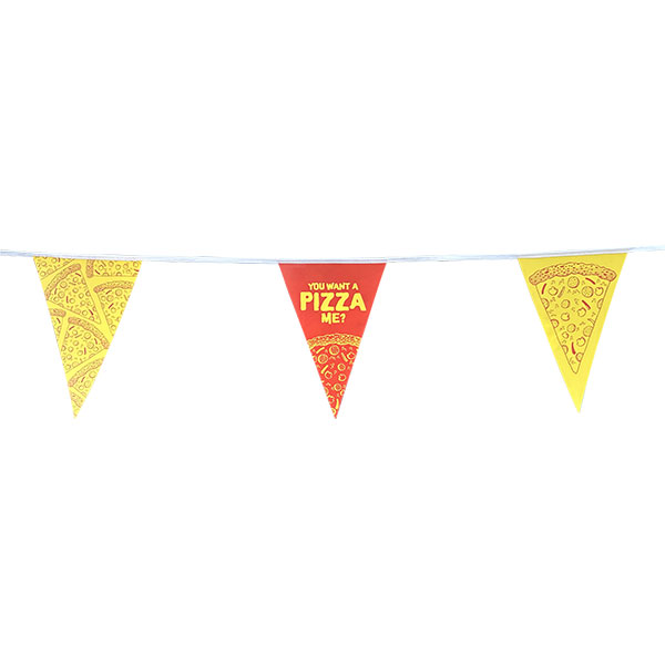 Q067 Bunting - White Triangular Pennants