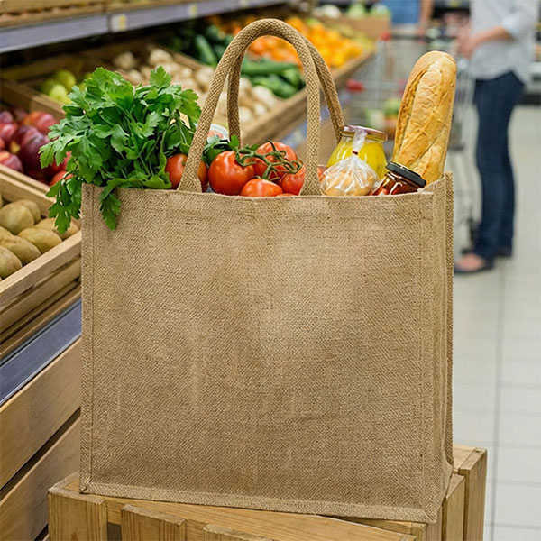 Q048 Green & Innocent Tembo Natural Jute Bag - Spot Colour