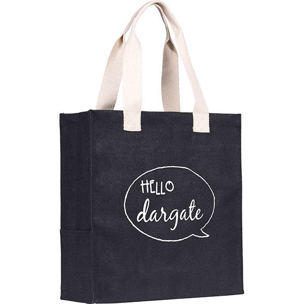 Q047 Dargate Coloured Jute Tote Bag - Full Colour