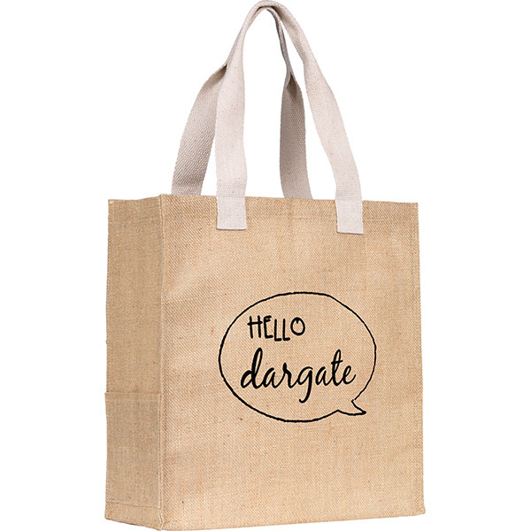 Q047 Dargate Coloured Jute Tote Bag - Full Colour