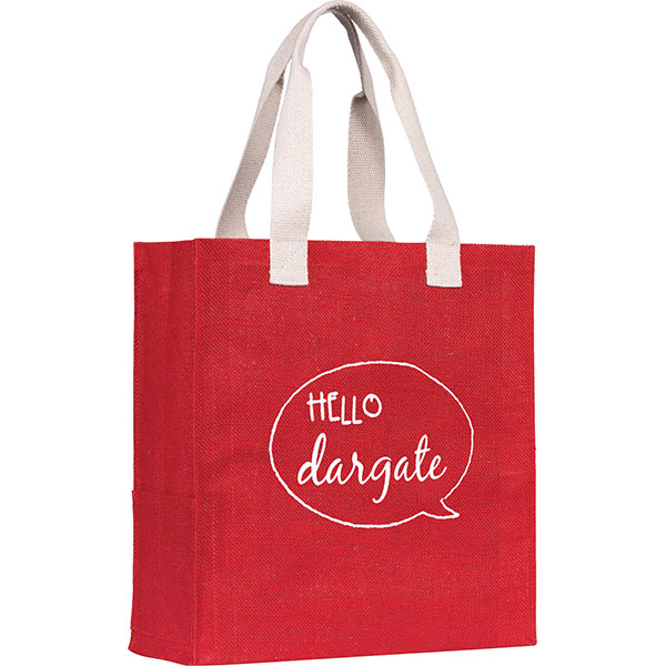 Q047 Dargate Coloured Jute Tote Bag - Full Colour
