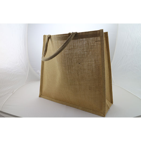 H100 Large Natural Bag with Dyed Gusset