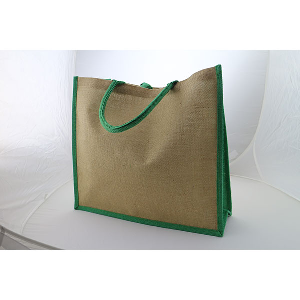 J104 Large Natural Bag with Dyed Gusset - Full Colour