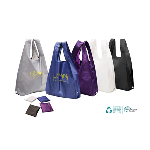 N070 Green & Innocent Tombili rPET Foldable Bag - Spot Colour
