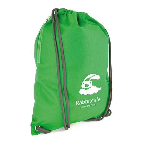 N066 Heavyweight Polyester Drawstring Bag - Spot Colour