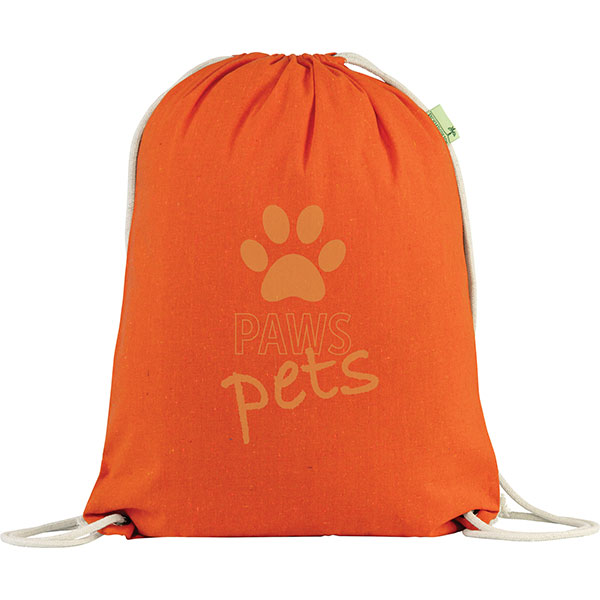 N066 Seabrook 5oz Recycled Cotton Drawstring Bag - Spot Colour