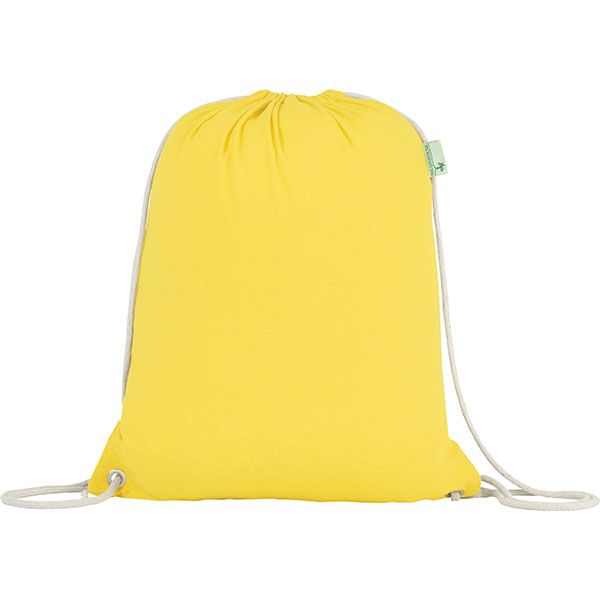 N066 Seabrook 5oz Recycled Cotton Drawstring Bag - Spot Colour