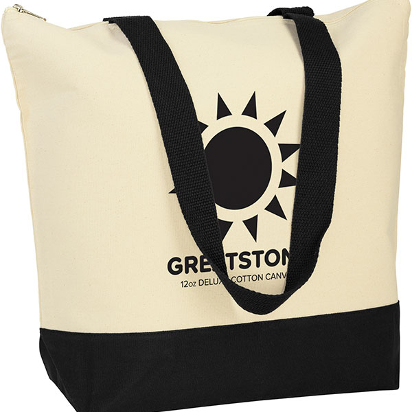 Q047 Greatstone 12oz Cotton Deluxe Tote Bag - Spot Colour