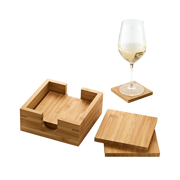 M027 Bamboo Coaster Set 