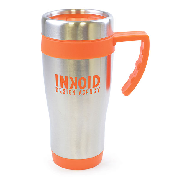 H004 Colour Trim Stainless Steel Travel Mug