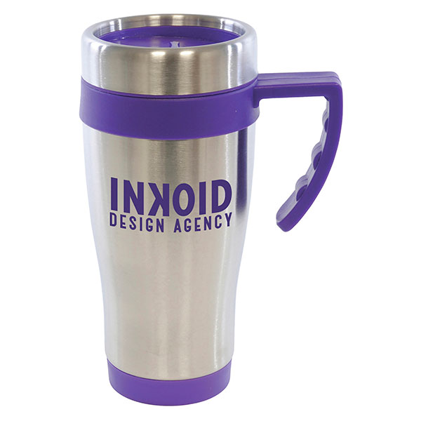 H004 Colour Trim Stainless Steel Travel Mug