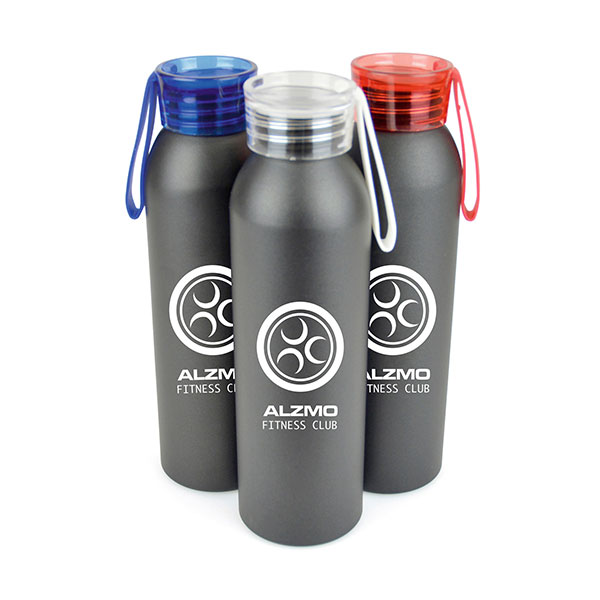 M016 Eclipse Black Aluminium Sports Bottle 600ml - Engraved