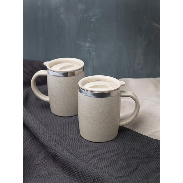 J006 Thrasher Wheat Straw Insulated Mug