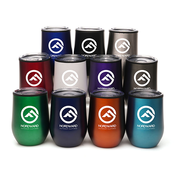 N102 Stainless Steel Travel Mug 350ml - Spot Colour
