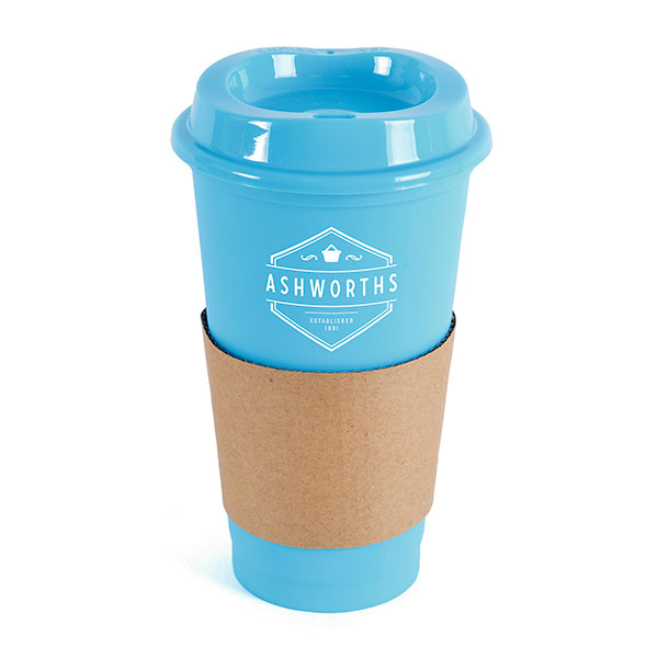 K018 Plastic Cafe Takeaway Mug