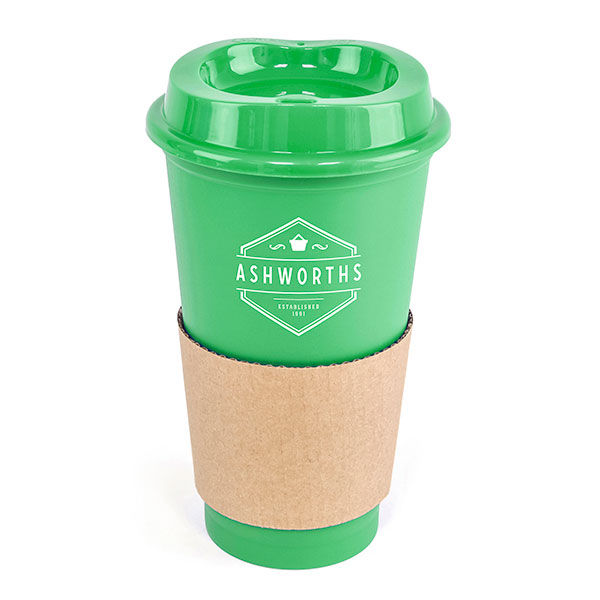 K018 Plastic Cafe Takeaway Mug