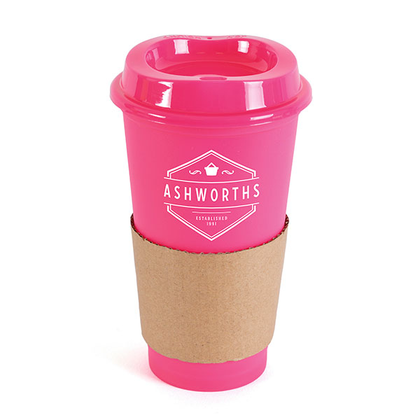 K018 Plastic Cafe Takeaway Mug