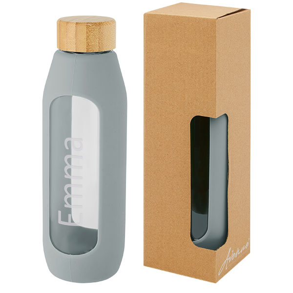 M015 Avenue Borosilicate Glass Bottle with Bamboo Lid