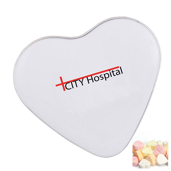 M104 Heart Tin With Heart Sweets - Spot Colour
