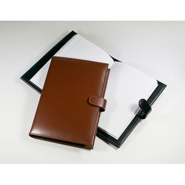 H087 Warwick Leather Covered A5 Note Book and Cover