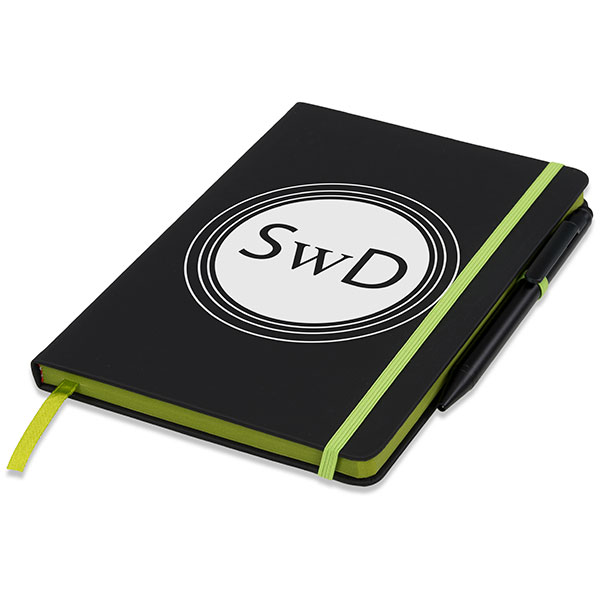 N148 Medium Noir Edge Notebook - Spot Colour