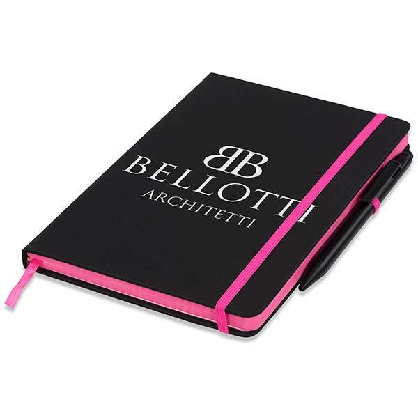 N148 Medium Noir Edge Notebook - Spot Colour