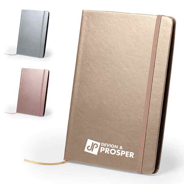 H025 Metallic PU Leather 80 Sheet Notebook