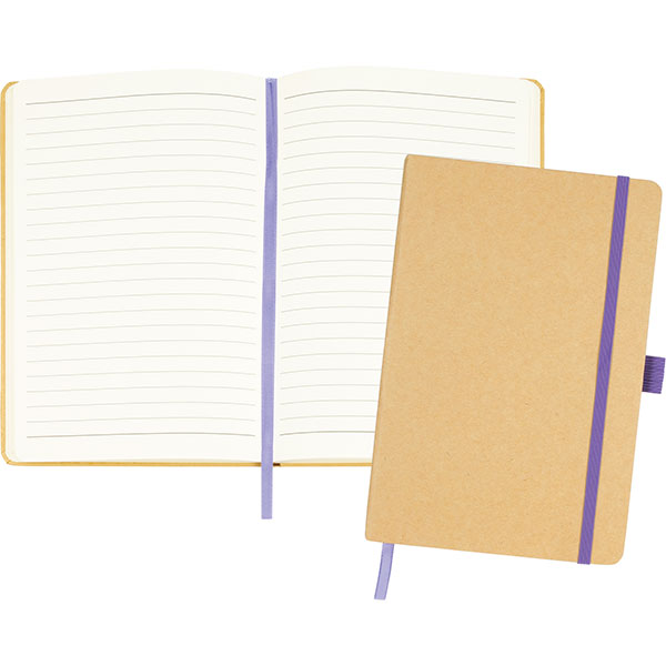 M073 Broadstairs A5 Eco Kraft Notebook - Spot Colour