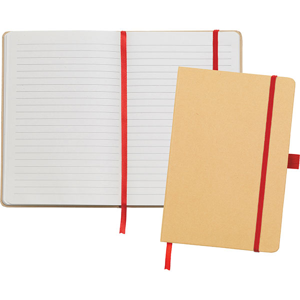 N145 Broadstairs A5 Eco Kraft Notebook - Spot Colour