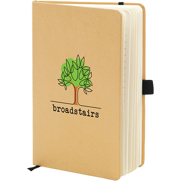 Q131 Broadstairs A5 Eco Kraft Notebook - Debossed