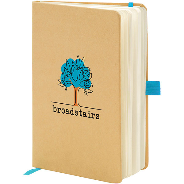 Q131 Broadstairs A5 Eco Kraft Notebook - Debossed